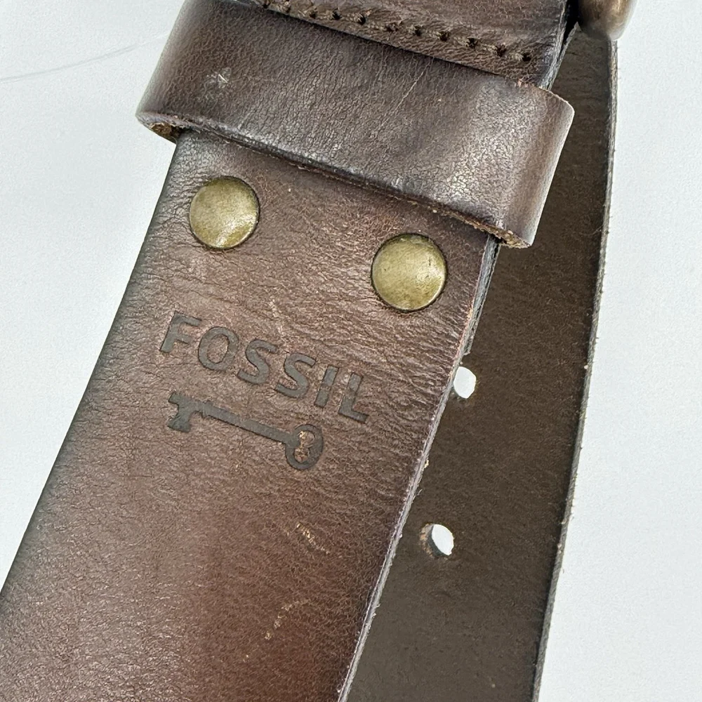 Fossil Segmented Bridle Style Women’s Brown Leather Belt Medium 40”